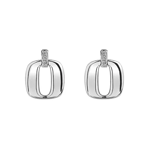 Diamond Stud Earrings in Sterling Silver (0.08 CT. T.W.) - Silver