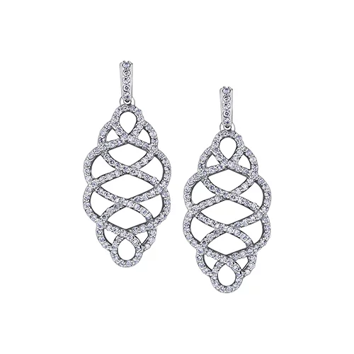 Diamond Earrings in 14K White Gold (0.014-0.49 CT. T.W.) - Silver