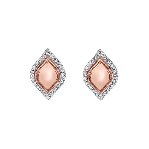Diamond Stud Earrings in 10K (0.13 CT. T.W.) - Rose