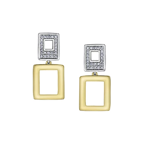 Diamond Stud Earrings in 10K (0.23 CT. T.W.) - Silver and Gold