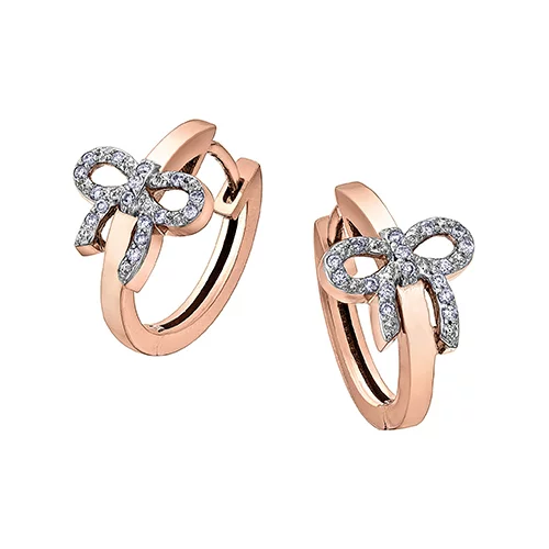 Diamond Stud Earrings in 10K (0.11 CT. T.W.) - Rose