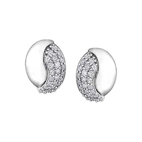 Diamond Stud Earrings in 10K (0.135, 0.048 and 0.1 CT. T.W.) - Silver