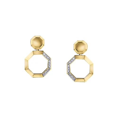 Diamond Stud Earrings in 10K (0.135 CT. T.W.) - Gold