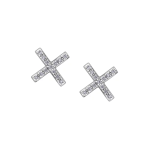 Diamond Stud Earrings in 10K (0.065 CT. T.W.) - Silver
