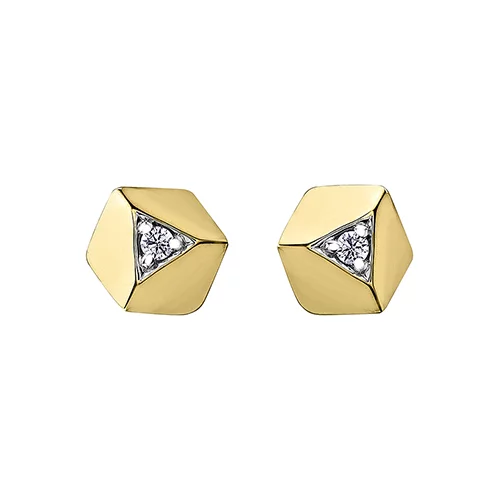 Diamond Stud Earrings in 10K Gold (0.08 CT. T.W.) - Gold