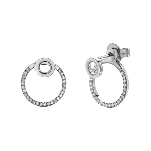 Diamond Stud Earrings in 10K (0.13 CT. T.W.) - Silver