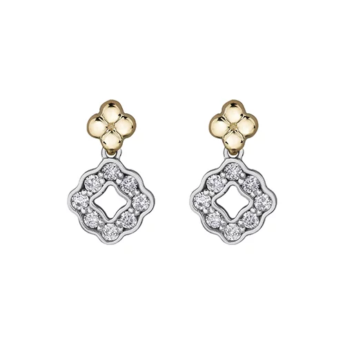 Diamond Stud Earrings in 10K (0.25 CT. T.W.) - Silver and Gold