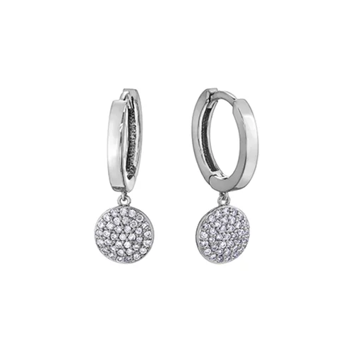 Diamond Leverback Earrings in 10K (0.3 CT. T.W.) - Silver