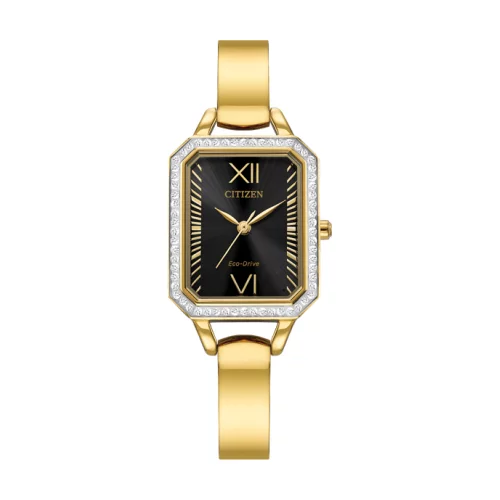 Montre Citizen Silhouette Crystal - Rectangle doré