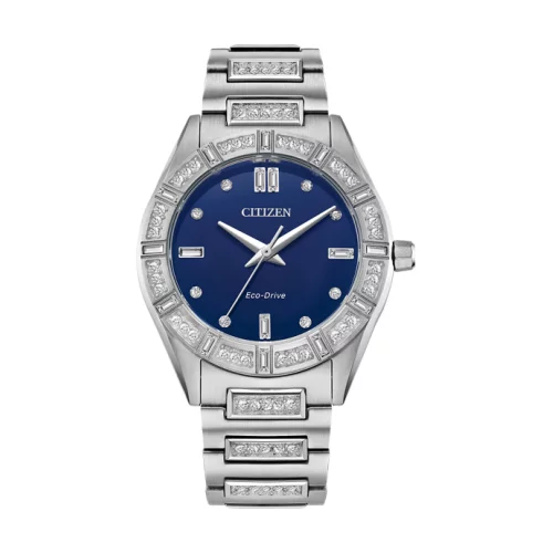 Montre Citizen Silhouette 88 Crystal - Argent & Bleu