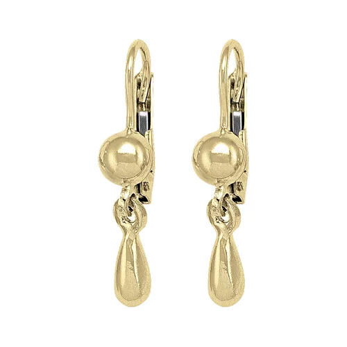 10K Gold Fashion Drop Earrings - 1.5gm