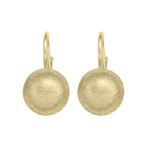 14K Gold Sphere Shaped Drop Earrings