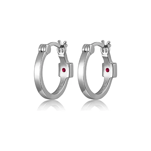 ELLE "Hoops" Sterling Silver 15mm Hoop Earrings - Silver