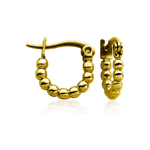 CJ Steelx 12mm Bead Hoop Earrings - Gold