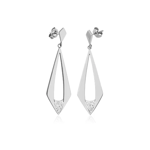 CJ Steelx Diamond Shaped Earrings - Silver