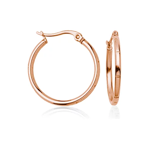 CJ Steelx 25mm Hoop Earrings - Rose Gold