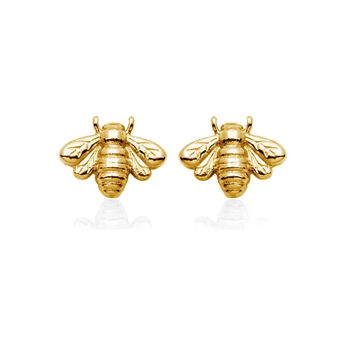 CJ Steelx Bee Stud Earrings - Gold