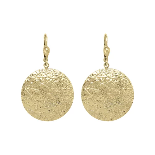 10K Gold Sphere Shaped Drop Earrings