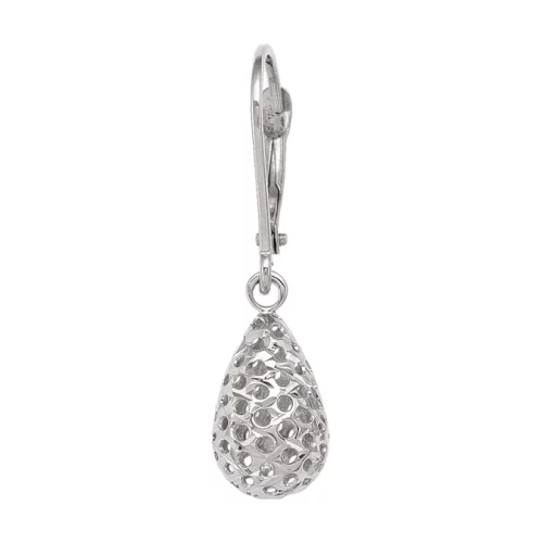 10K Silver Fashion Drop Earrings - 1.6gm