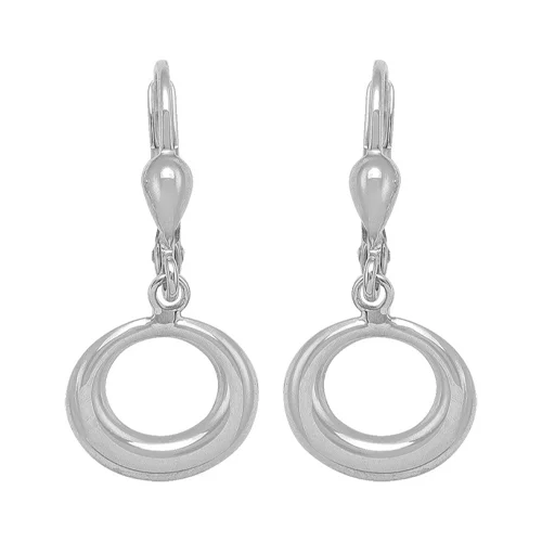 10K Silver Drop Earrings - 1.6gm