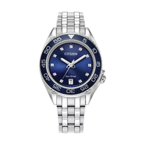 Montre Citizen Carson Sports Luxury - Argent & Bleu