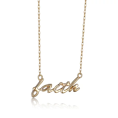 10K Gold "Faith" Necklace - Gold