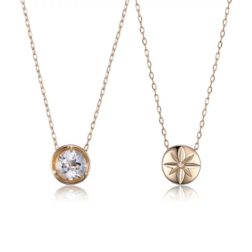 Celebration Gems April Birthstone Necklace - White