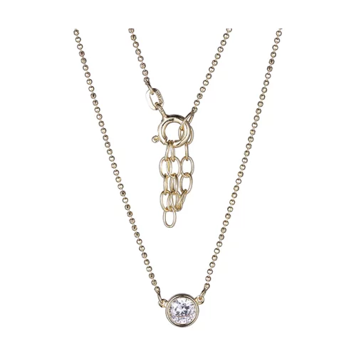 Colliers solitaires en zircone cubique Diamondlite de 5 mm de diamètre en or.