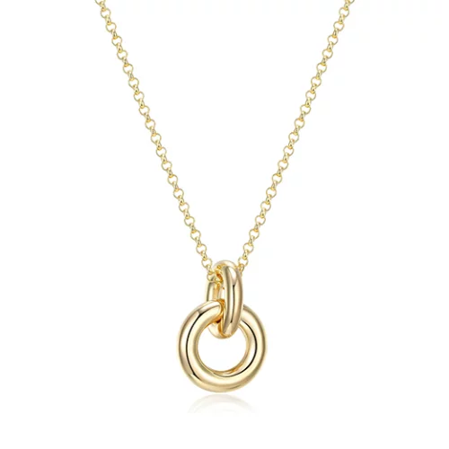 ELLE "Simpatico" Interlocked Circle Link Necklace - Gold