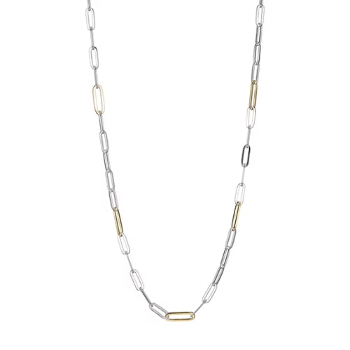 Charles Garnier Sterling Silver "PAPERCLIP" Oval Link Chain - Silver and Gold