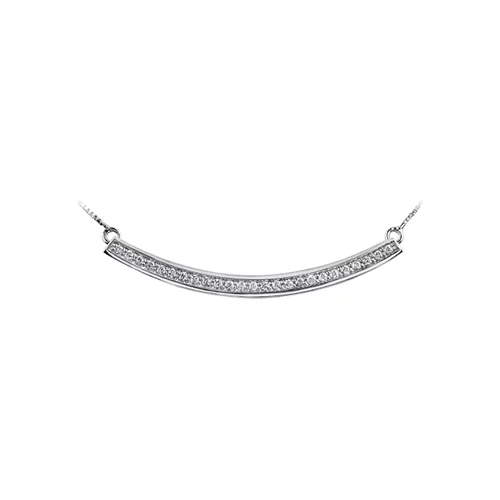 Diamond Necklace in Sterling Silver (0.15 CT. T.W.) - Silver