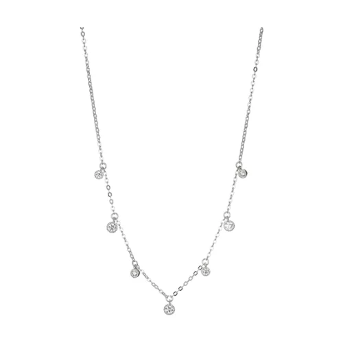 Diamondlite Cubic Zirconia Station Necklace - Silver