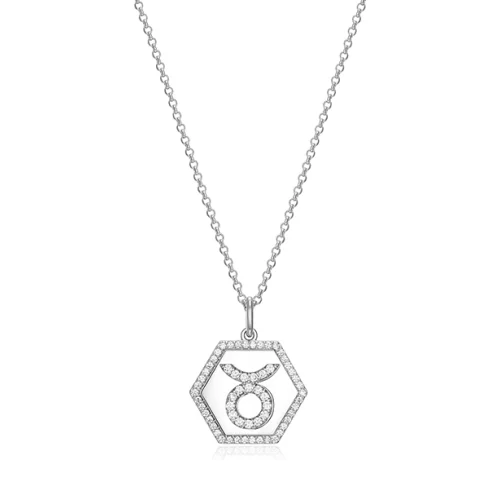 Diamondlite Zodiac collection "Taurus" Necklace - Silver