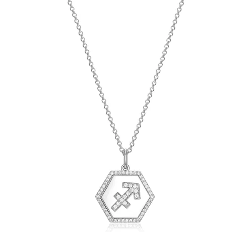 Diamondlite Zodiac collection "Sagittarius" Necklace - Silver