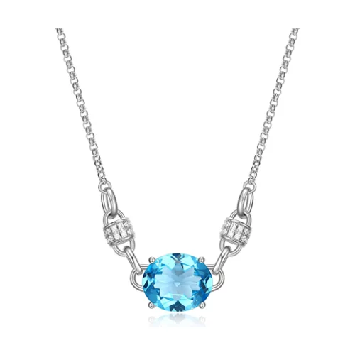 Charles Garnier Sterling Silver "Tubogas" Oval Hollow Tubular Necklace - Silver