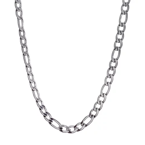 STEELX 5.8mm Figaro Chain Necklace - Silver
