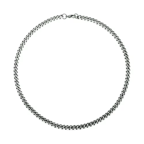 STEELX Satin Flat 8mm Cable Chain - Silver