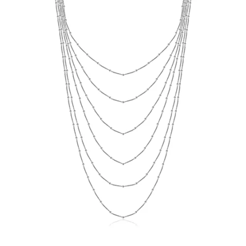 CJ Steelx Multi-Layered Station Chain - Silver