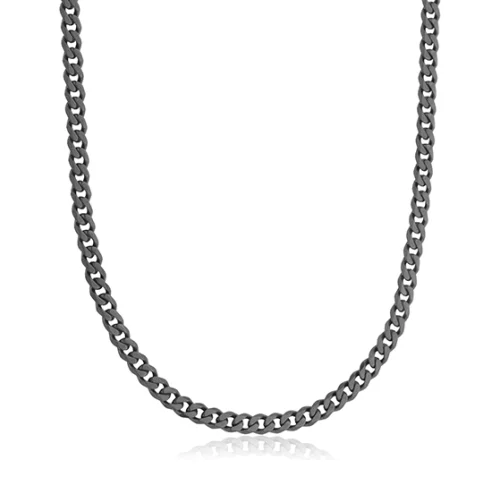 STEELX 6mm Curb Chain Necklace - Black