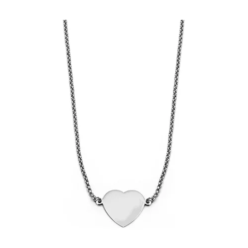 CJ Steelx "Collection Personnalisée" Colliers de cœur en acier inoxydable poli.