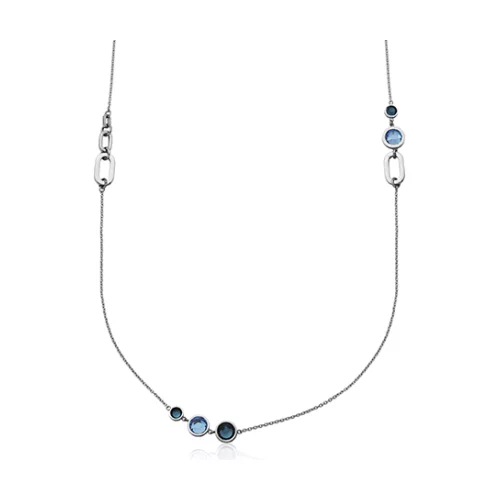 Colliers en acier inoxydable CJ Steelx Blue Crystal Link Station