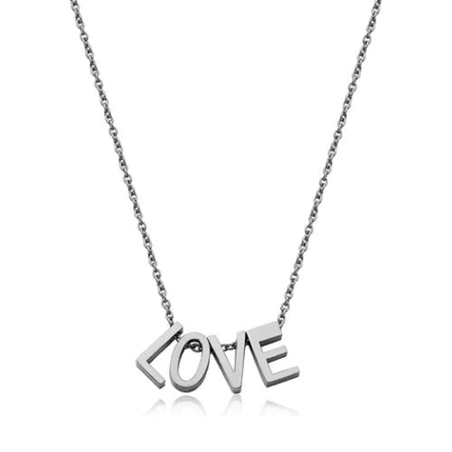 Colliers en acier inoxydable "L-O-V-E" de CJ Steelx