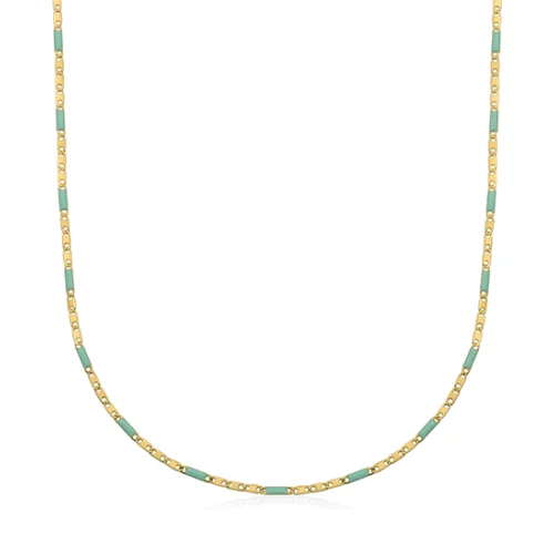 Collier marin en émail turquoise CJ Steelx - Or