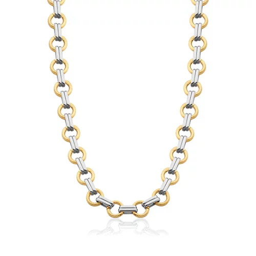 Collier à maillons lourds bicolore CJ Steelx