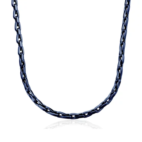 CJ Steelx 5.5mm Matte and High Polished Link Chain - Dark Blue
