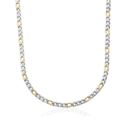 STEELX Figaro Chain - Silver and Gold