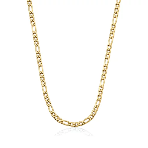 STEELX 4.5mm Figaro Chain Necklace - Gold