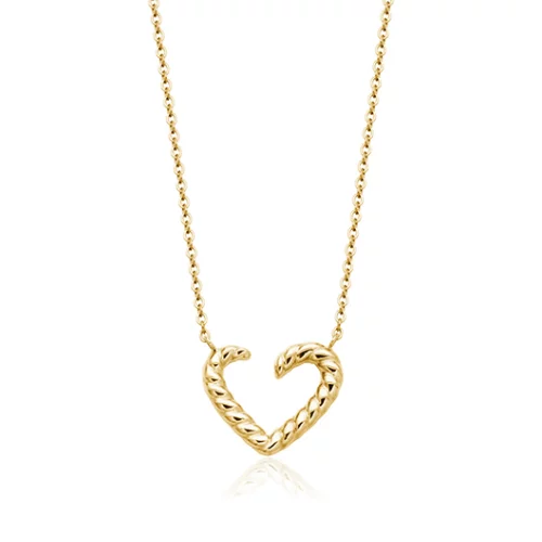 CJ Steelx Twisted Heart Necklace - Gold