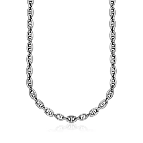 CJ Steelx 8.5mm Marine Chain Necklace - Silver