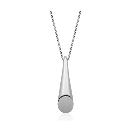 CJ Steelx High Polish Drop Necklace